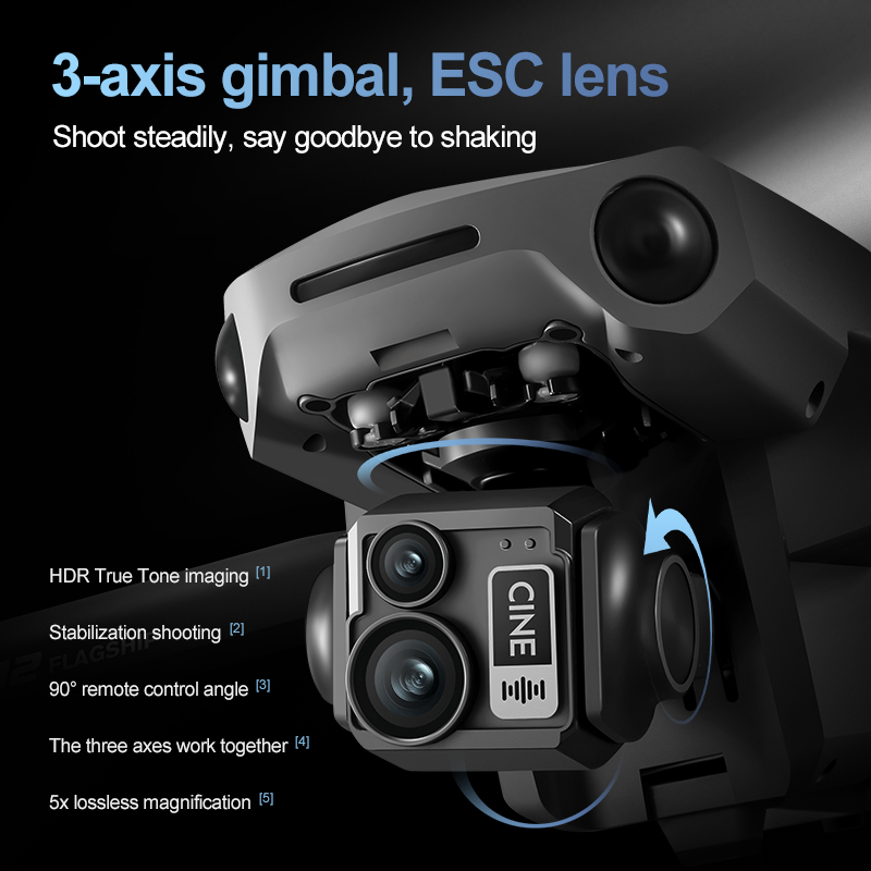 8K 3 Axis Gimbal Brushless 7.2 - Drone Camera With Gimbal avis et prix
