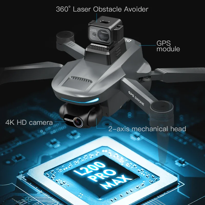 L200 PRO MAX Drone 4K 2-Axis P - Drone Camera Night Vision avis et prix