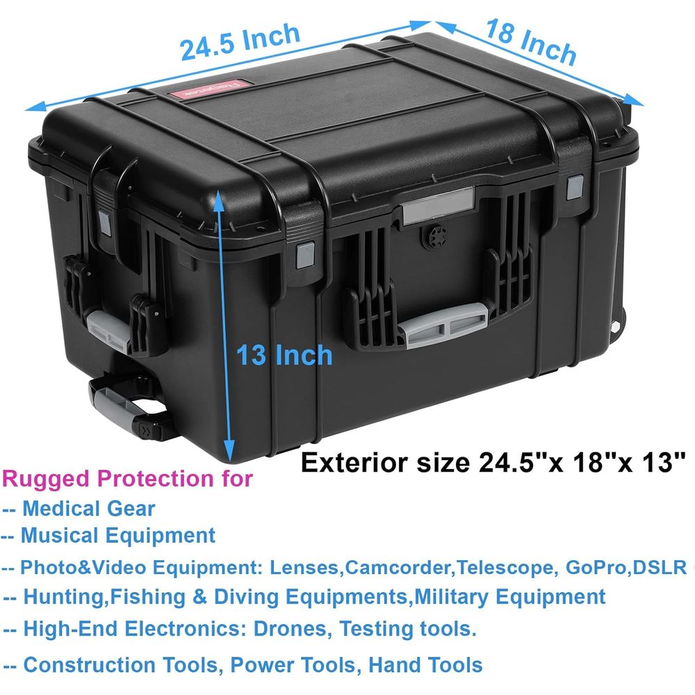 24.5 Rolling Waterproof Case w - Drone Camera Waterproof avis et prix
