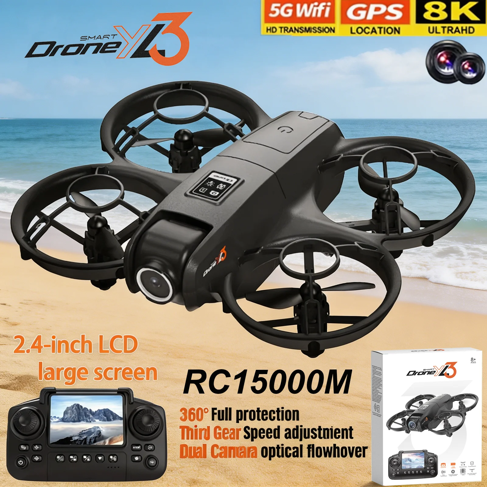 New YL3 RC Drone 8K 1080P Wide - Drone Camera Wide Angle avis et prix