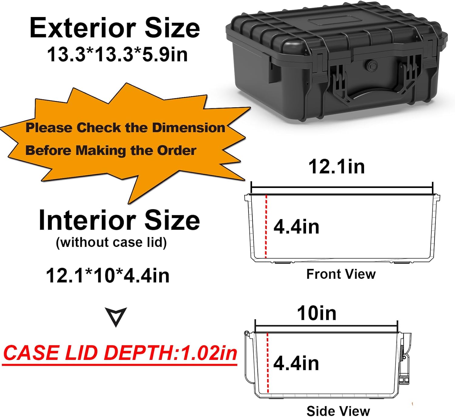 Waterproof Hard Case with Pick - Drone Camera Waterproof avis et prix