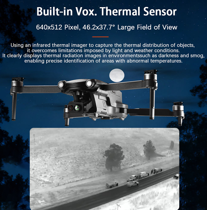 New Arrival 640x512 FPV Drone  - Drone Camera Thermal avis et prix