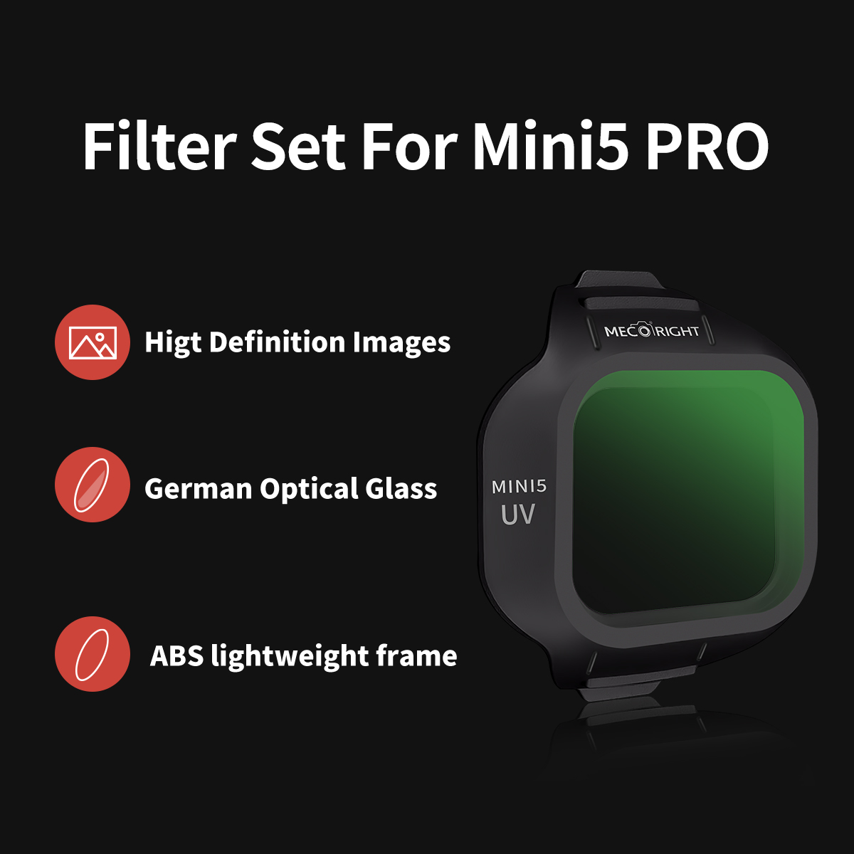 Mecoright Applies DJI Mini5 Pr - Drone Camera Filter avis et prix